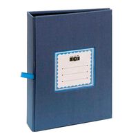 Álbum para Fotos Tela 100 Fotos Vgo Hojas Negras con Tapa de Tela 100 Fotos Celeste