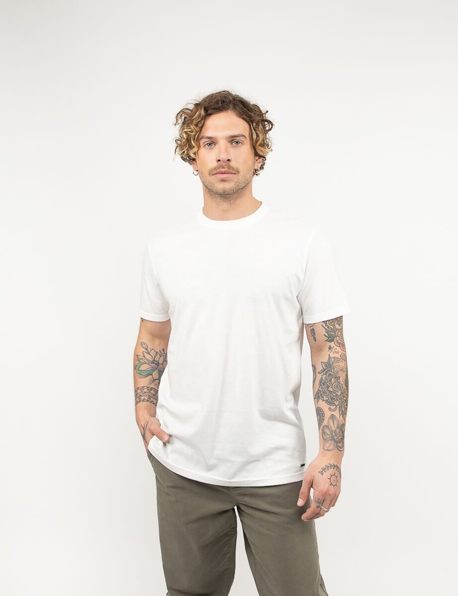 Polera Lisa Manga Corta Hombre Zibel