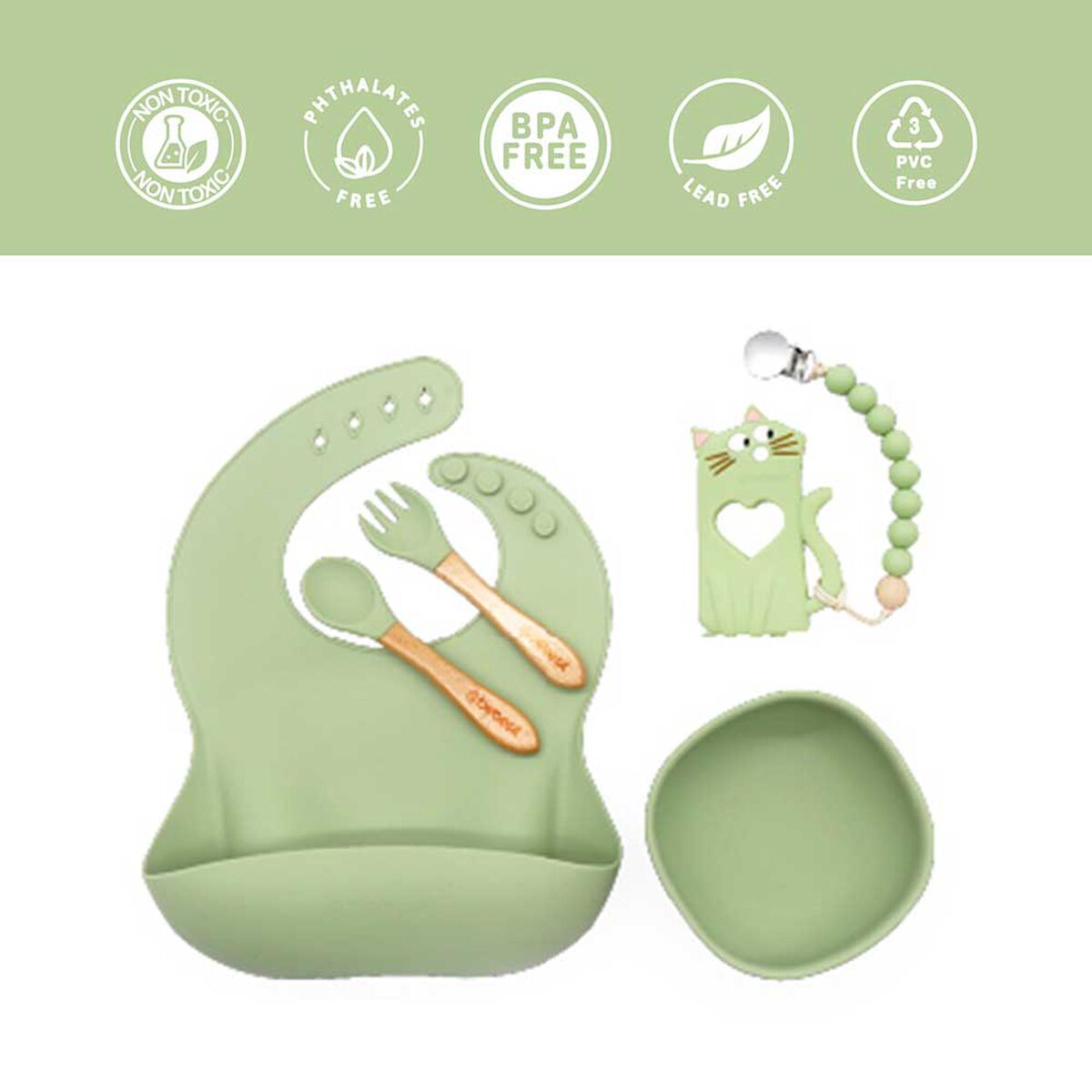 Set de Alimentacion 3 Verde Bebesit