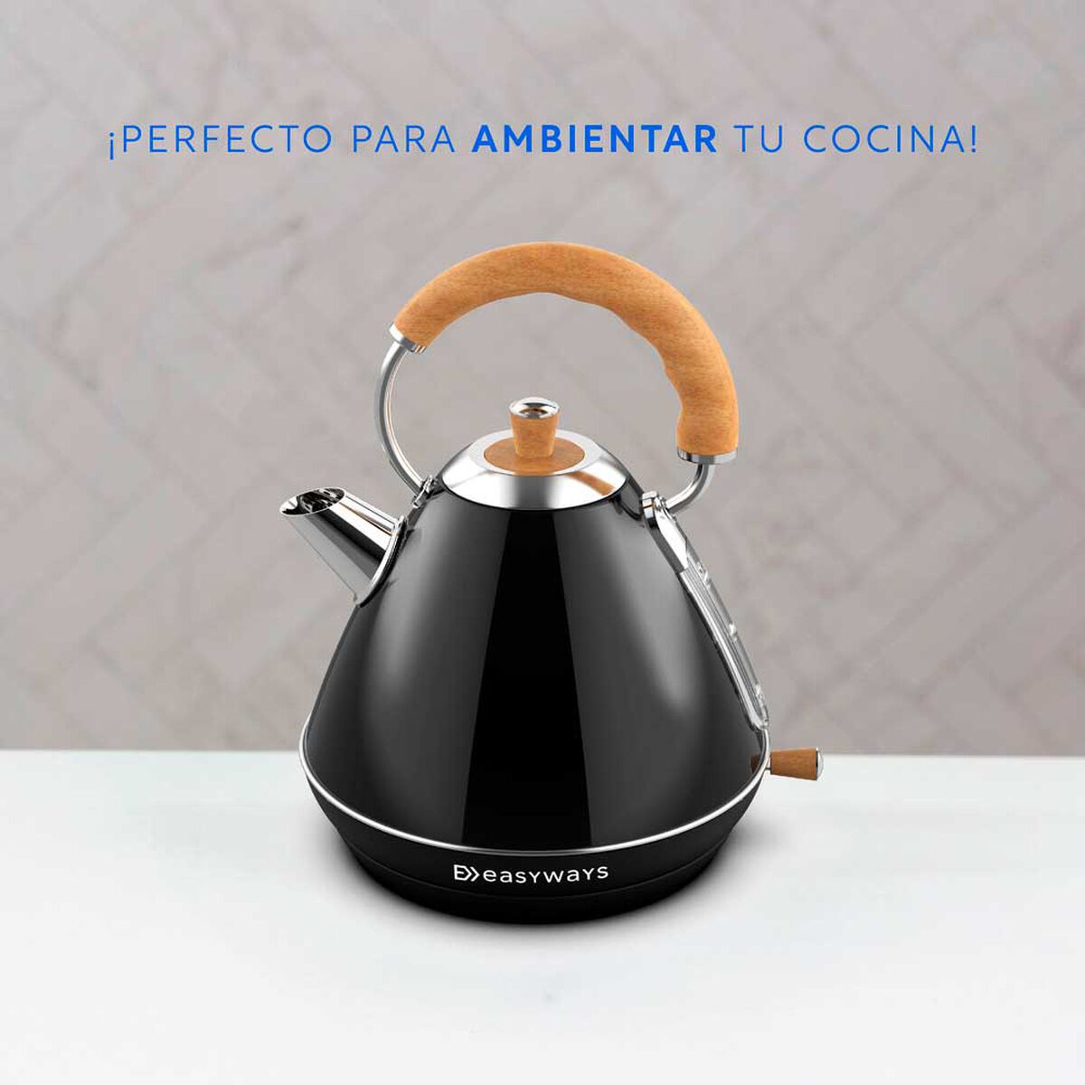 Hervidor Easyways Design 1,7 lts. negro