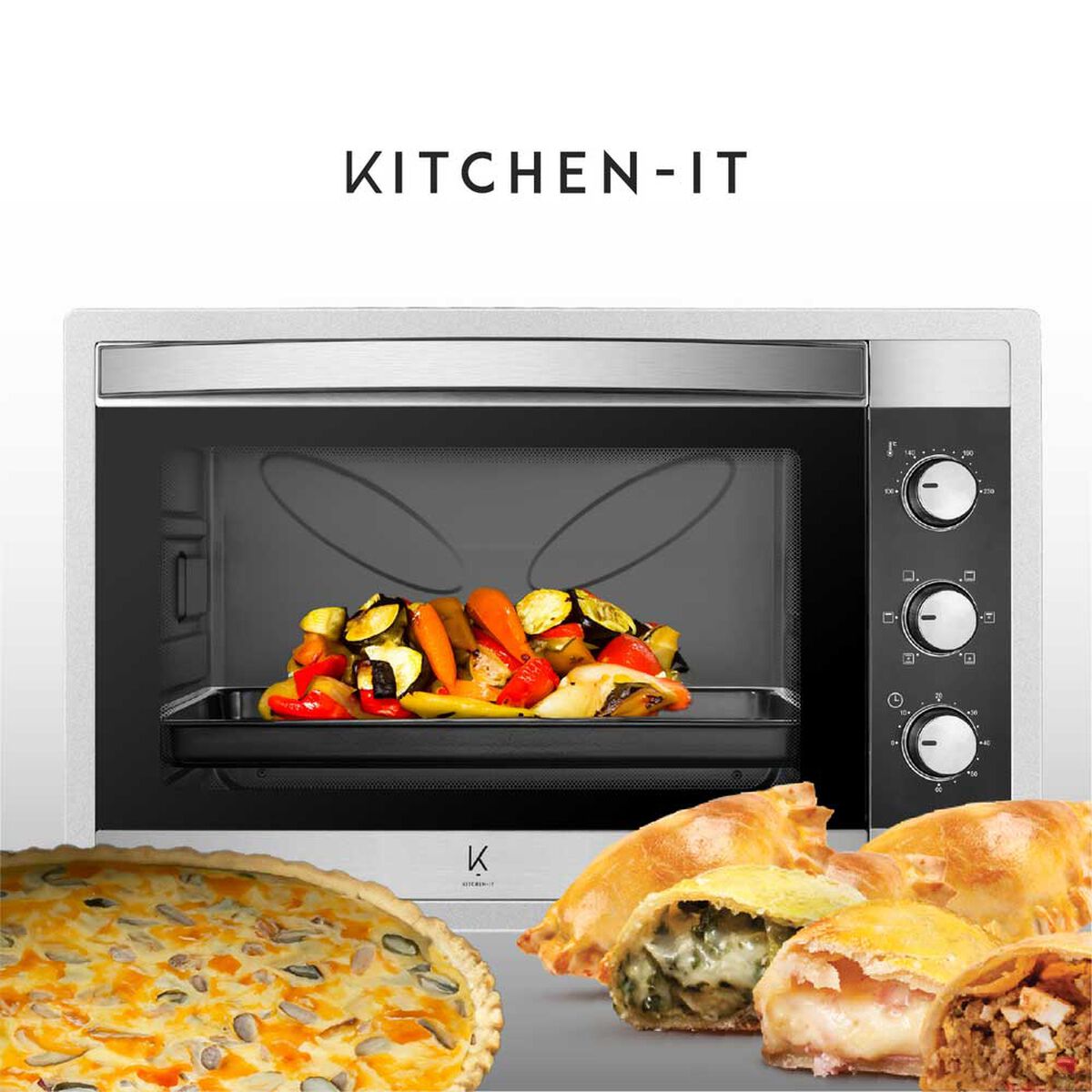Horno Eléctrico Kitchen-it Silver Series 60L 60 lts.