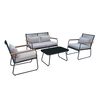 Juego Living Casanova Terraza 2-1-1 Gris