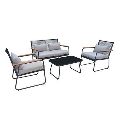 Juego Living Casanova Terraza 2-1-1 Gris