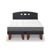Cama Europea CIC Base Dividida 2 Plazas Anatomic + Respaldo Gales Negro