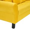 Juego de Living Bodevir Lua Felpa 3 Cuerpos + Dos Poltronas 1 Cuerpo Amarillo