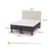 Cama Europea CIC Base Dividida King Ortopedic Advance + Respaldo Ebro