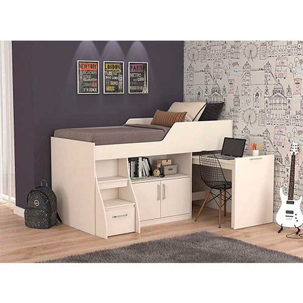 Base Cama Funcional Decocasa 1,5 Plazas Multi Retr&aacute;ctil