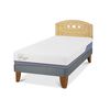 Cama Europea CIC 1,5 Plazas Excellence Plus + Respaldo Gales Mostaza