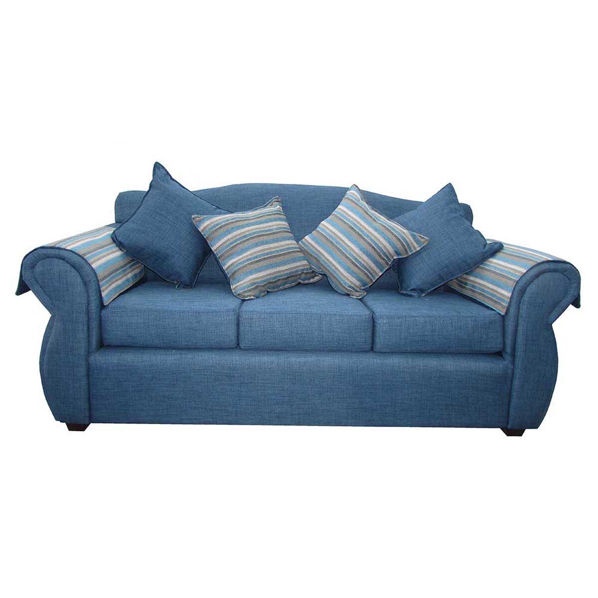 Juego de Living Almore San Ramon Sofá 3 Cuerpos + Dos Sillones 1 Cuerpo Azul