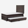 Cama Nido Rosen 1,5 Plazas New Ergo T + Respaldo Maurice Chocolate