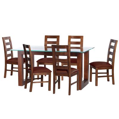 Imagen 1 del producto Juego de Comedor Latam Home Pamplona Burgos 6 Sillas Cuero Negro