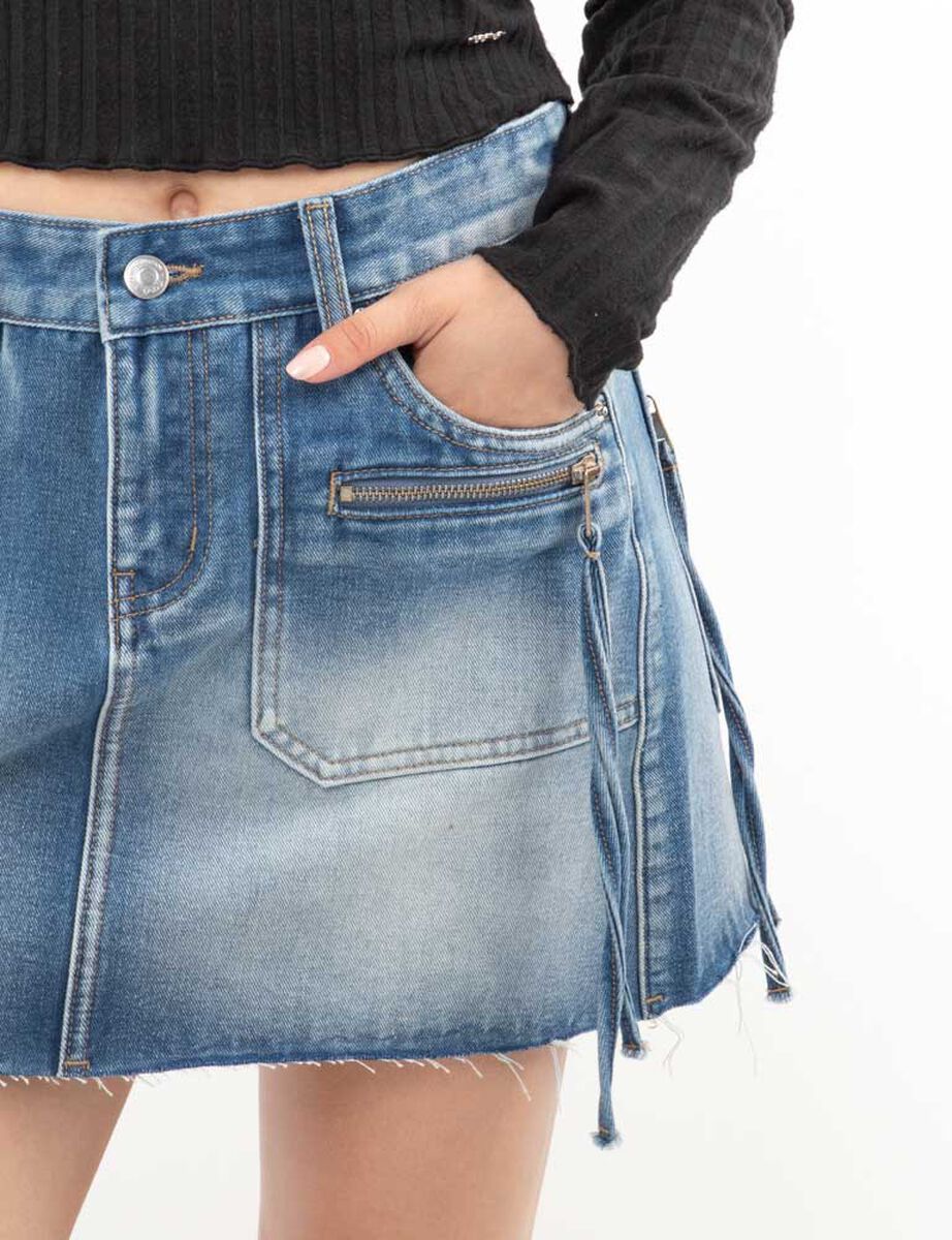Falda Mini Denim Mujer Icono
