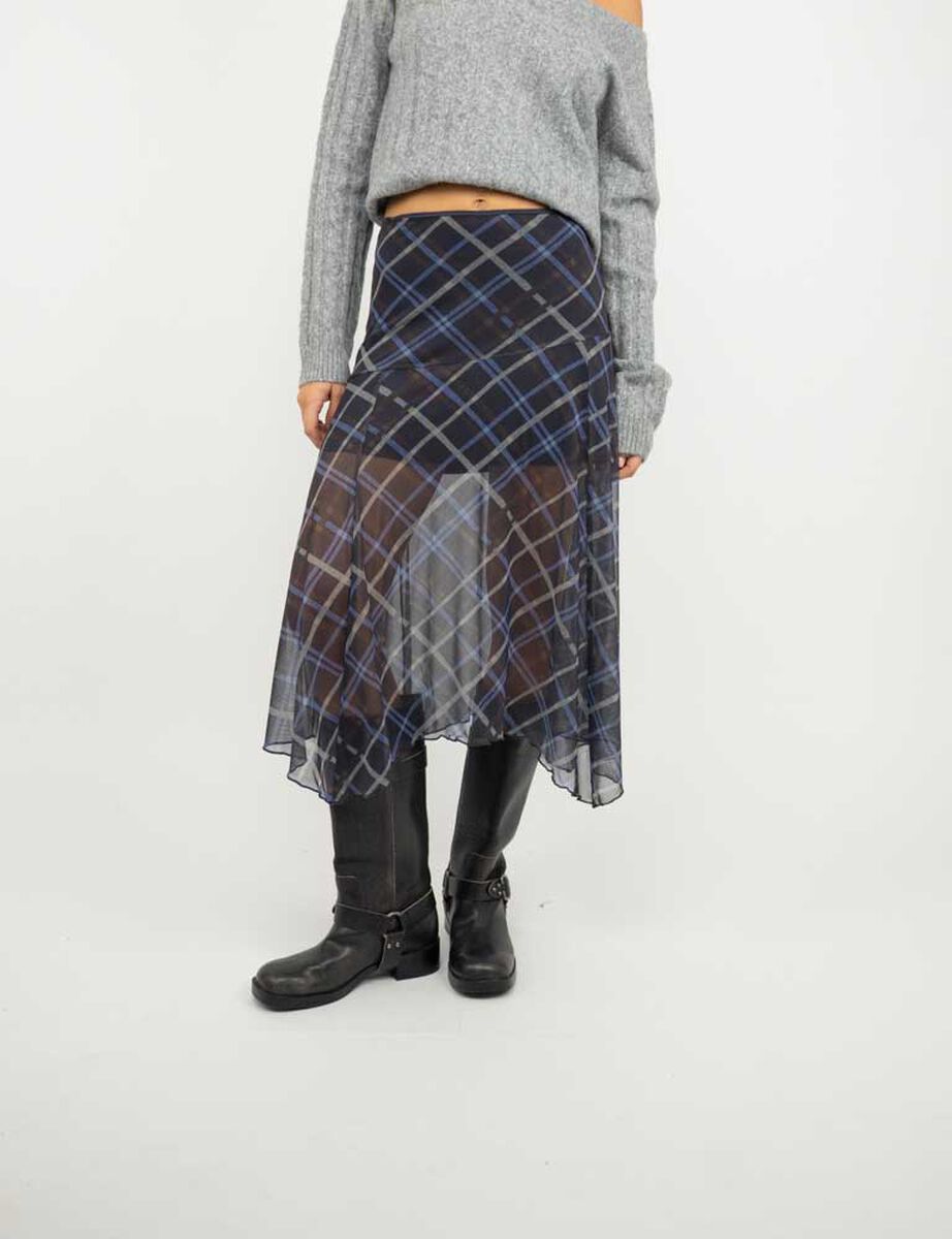 Falda Midi T&aacute;rtan Mujer Icono