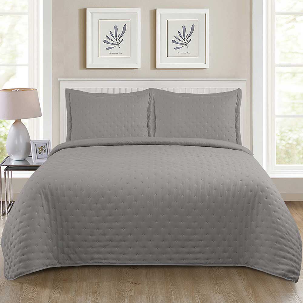 Quilt Illusions 1,5 Plazas Gris Roma