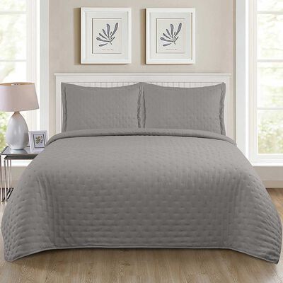 Quilt Illusions 1,5 Plazas Gris Roma