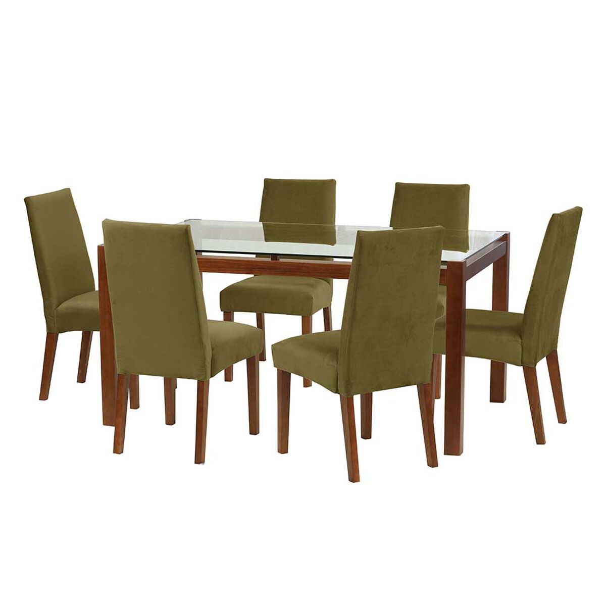 Juego de Comedor Latam Home Barcelona 6 Sillas Verde