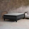 Cama Europea Celta 2 Plazas Atlantis Black + Respaldo + 2 Veladores Cordoba