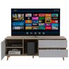Rack Tuhome Acacia Hasta 60" Rovere-Blanco