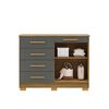C&oacute;moda Vekkahome Americana 5 Cajones 2 Puertas Gris