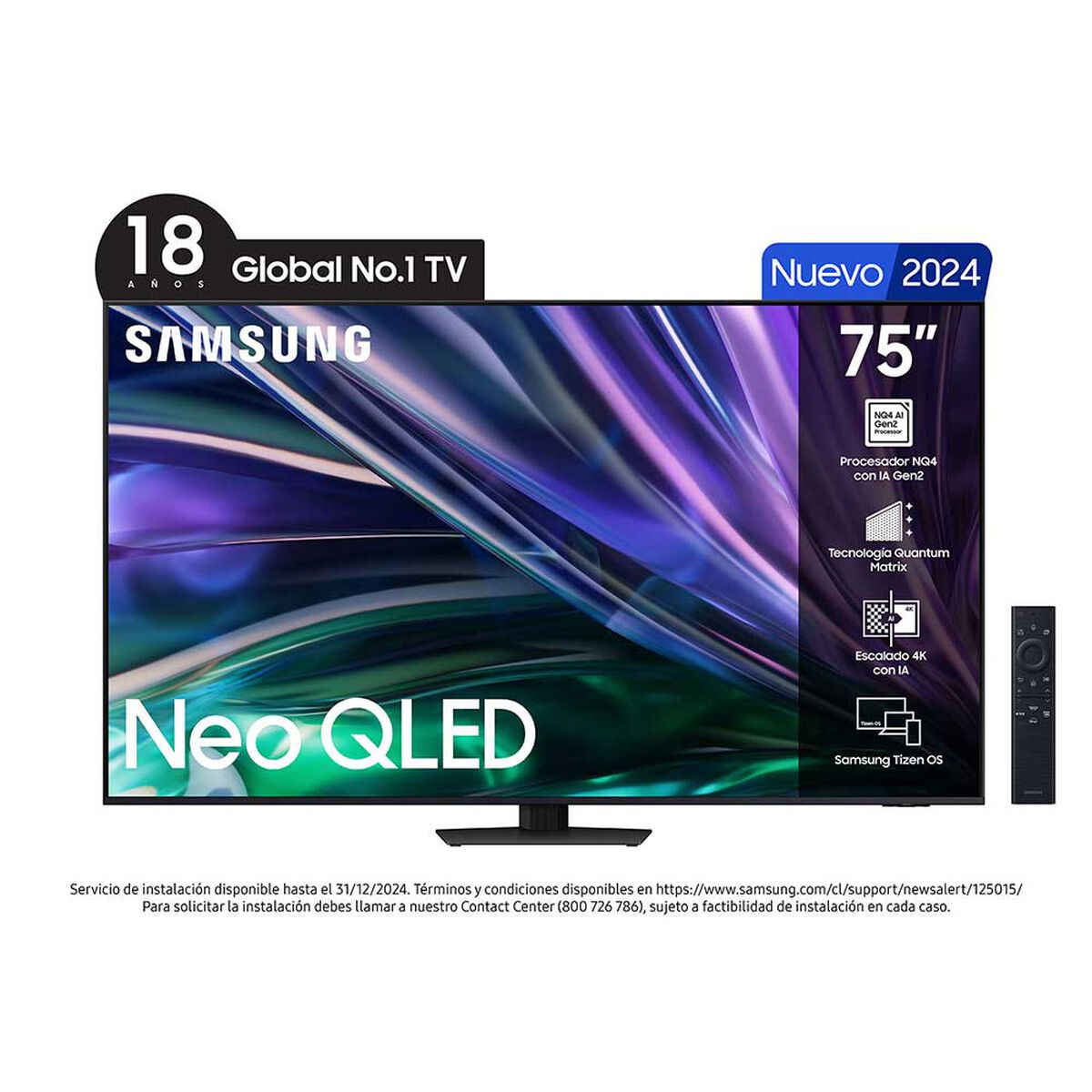 Neo QLED 75" Samsung QN85D 4K UHD Smart TV 2024