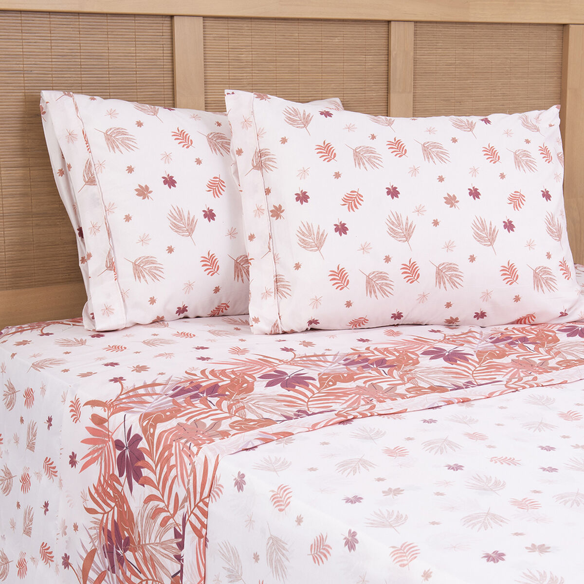 Juego de Sábanas Plumetti King Estampada Ginko