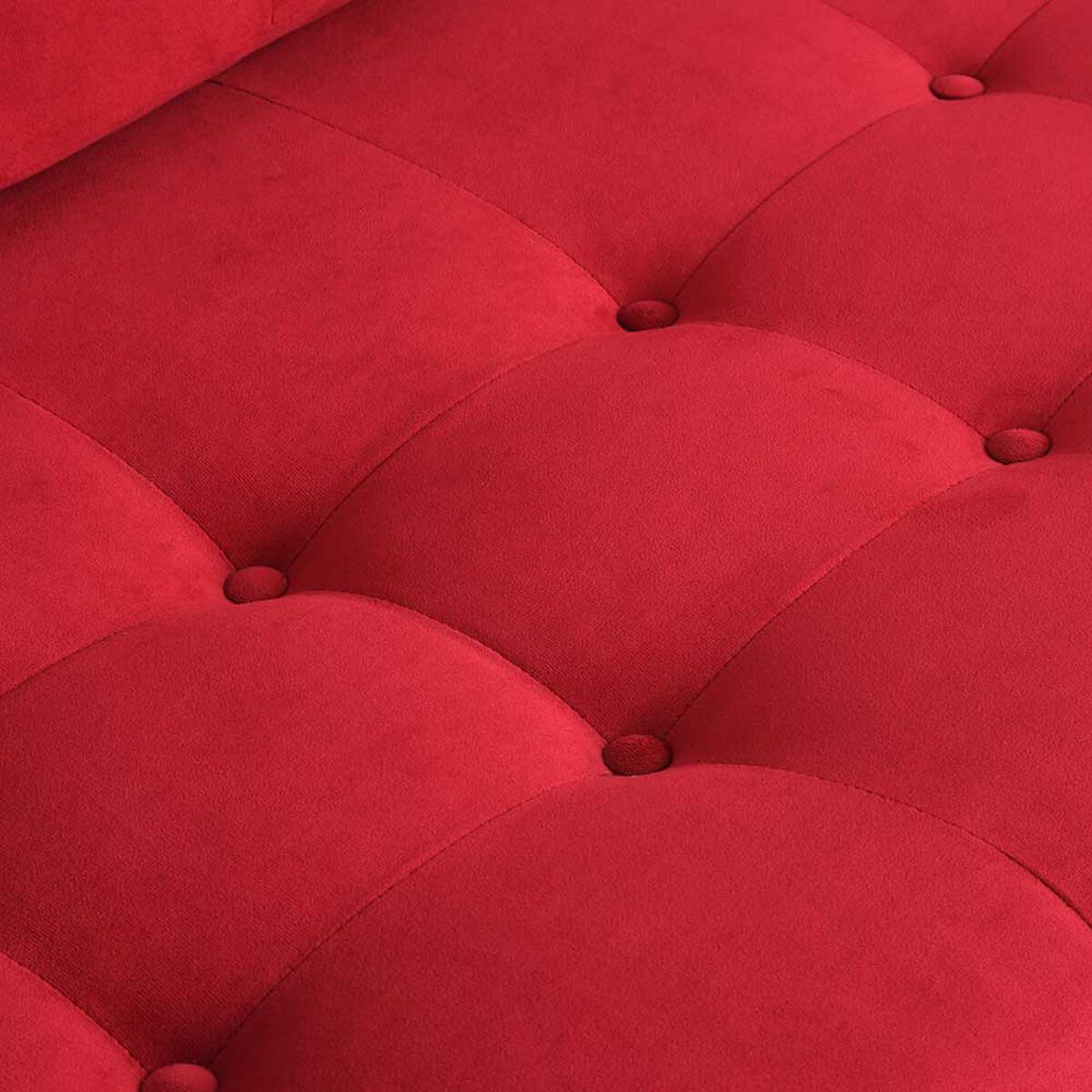 Juego de Living Bodevir Retro  Sof&aacute; 3 Cuerpos + Dos Pouf 1 Cuerpo Rojo