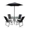 Juego de Comedor Terraza Casanova 4 Sillas Negro