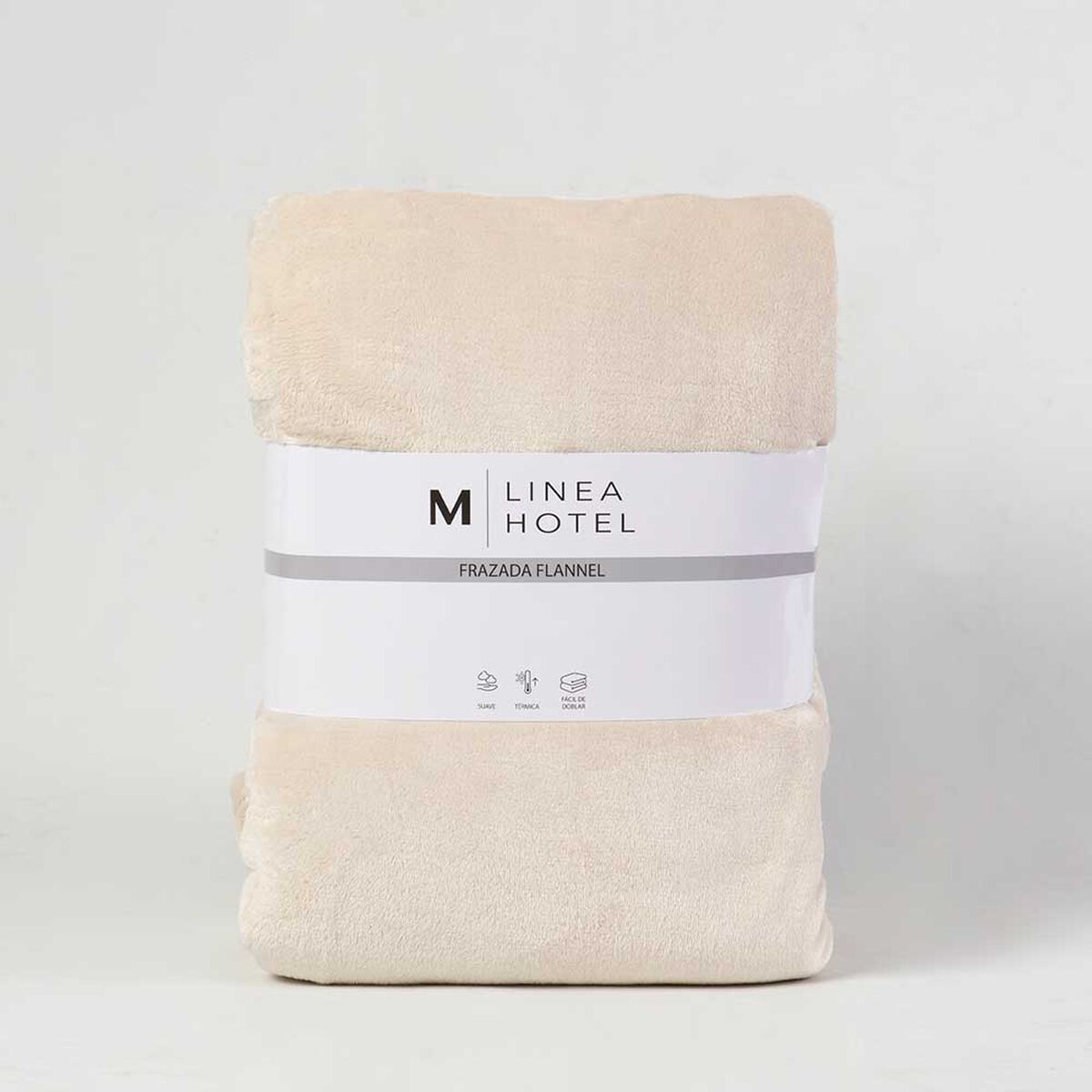Frazada de Poli&eacute;ster Linea Hotel King Liso Crudo