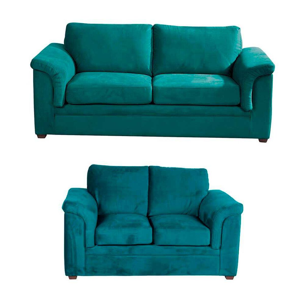 Juego de Living Latam Home Ancona 3 Cuerpos + Sof&aacute; 2 Cuerpos Turquesa