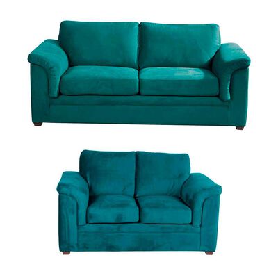 Juego de Living Latam Home Ancona 3 Cuerpos + Sof&aacute; 2 Cuerpos Turquesa