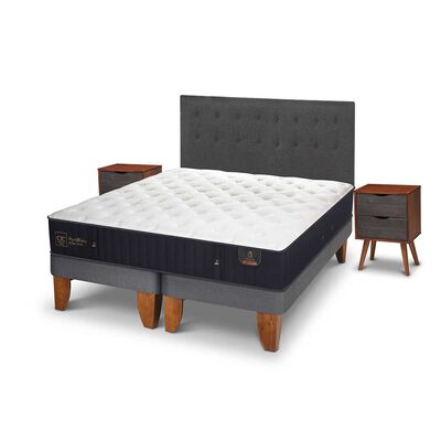 Imagen 2 del producto Cama Europea CIC Base Dividida King Premium + Respaldo + Veladores