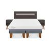 Cama Europea CIC Base Dividida 2 Plazas Excellence Plus + Respaldo + 2 Veladores Munich