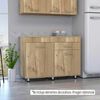 Mueble de Cocina Inferior TuHome Orion 3 Puertas 1 Caj&oacute;n Duna Blanco
