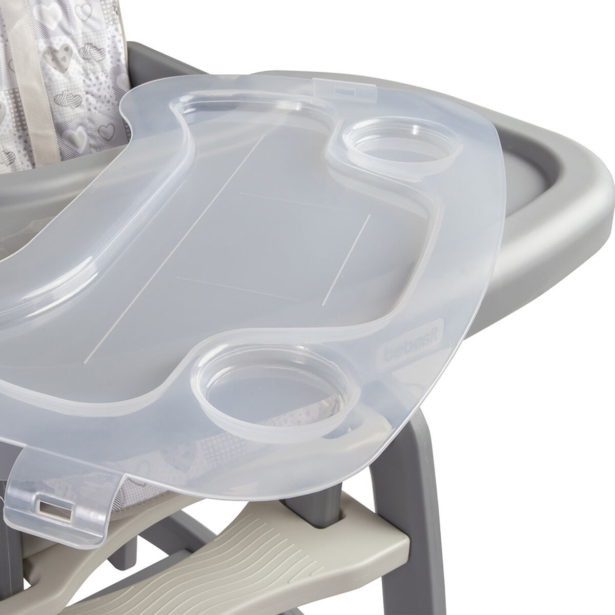 Silla de Comer Portatil Kinder SX Gris Bebesit