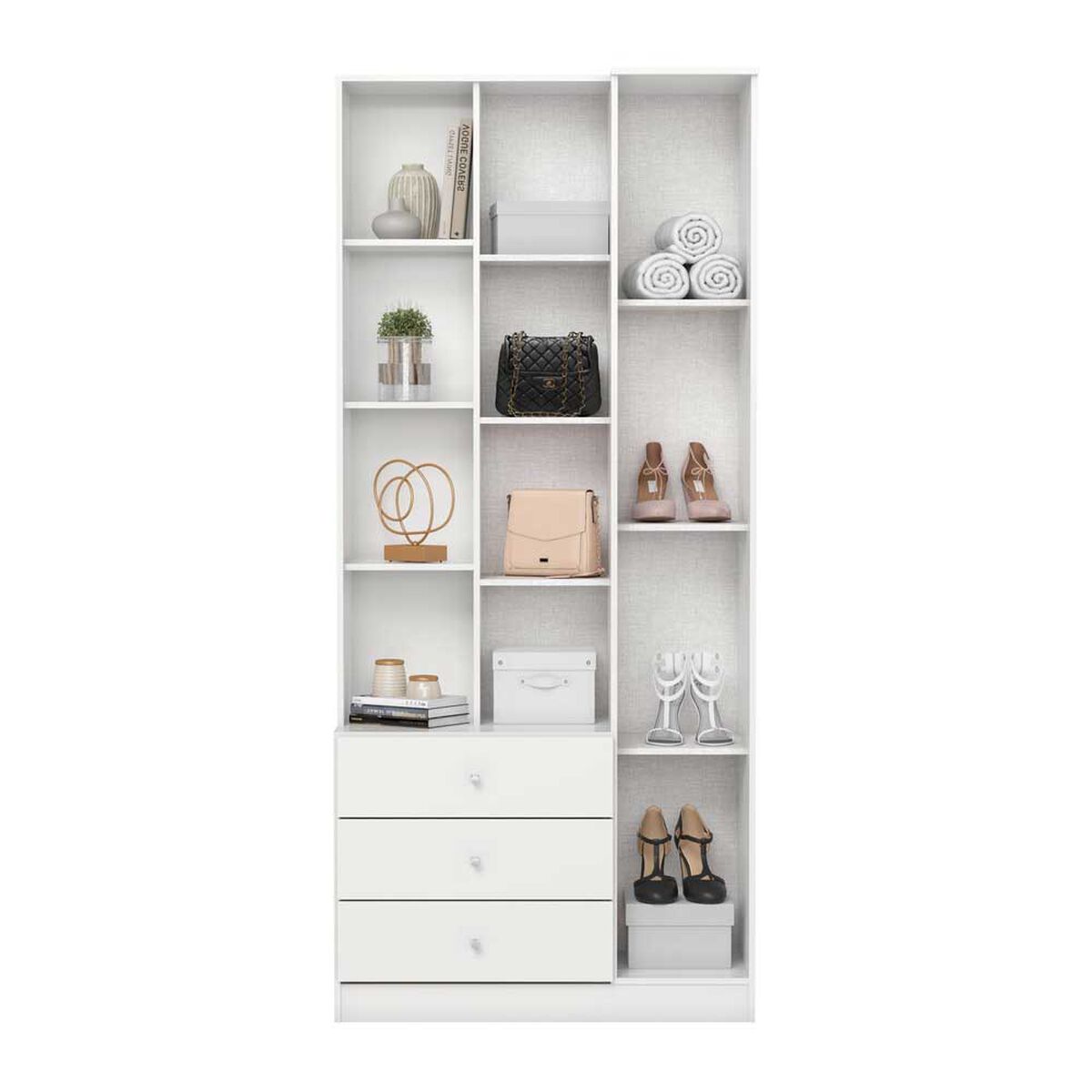 Closet Home Mobili Karla 2 Puertas 3 Cajones Blanco