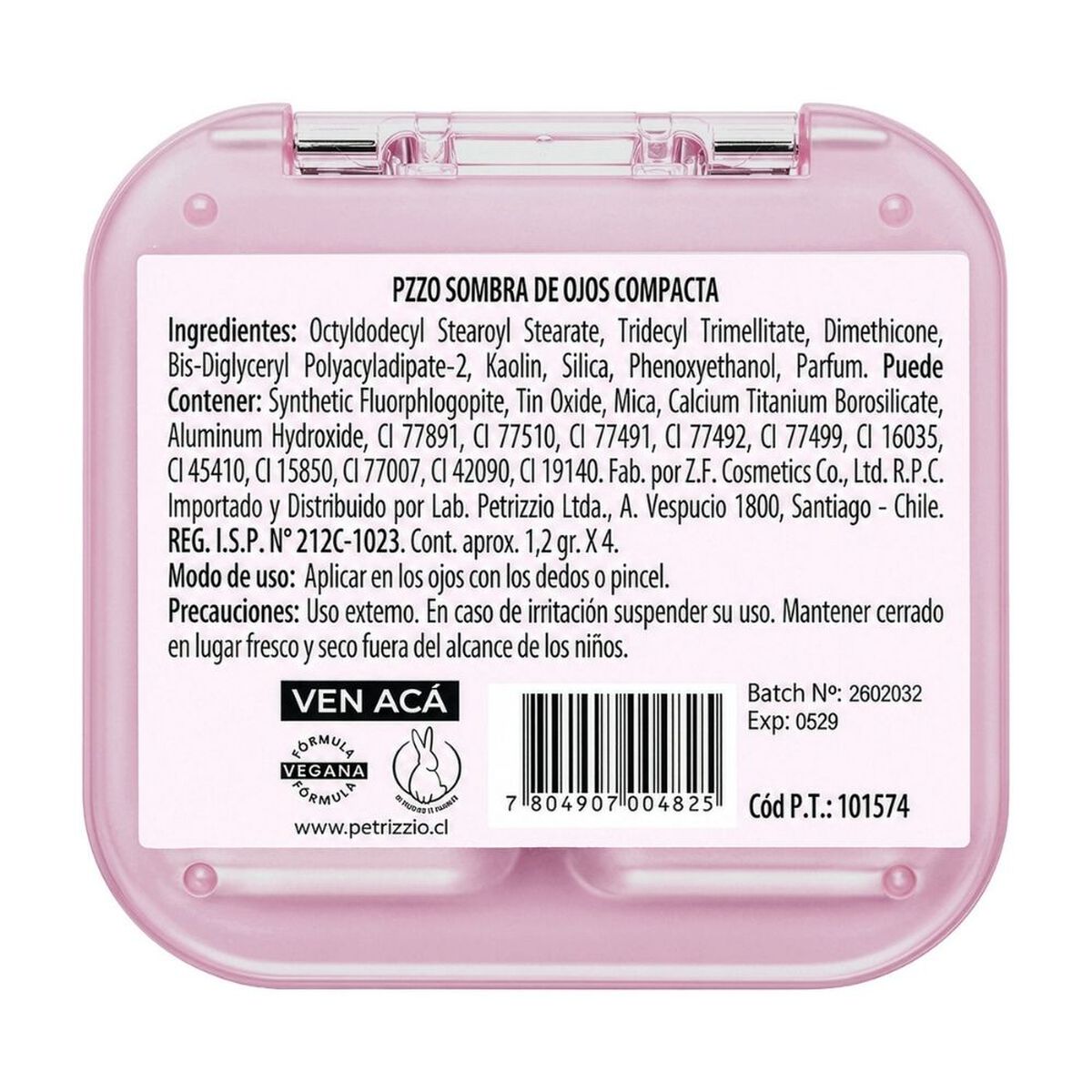 Eyeshadow Palette Ven Ac&aacute; Petrizzio