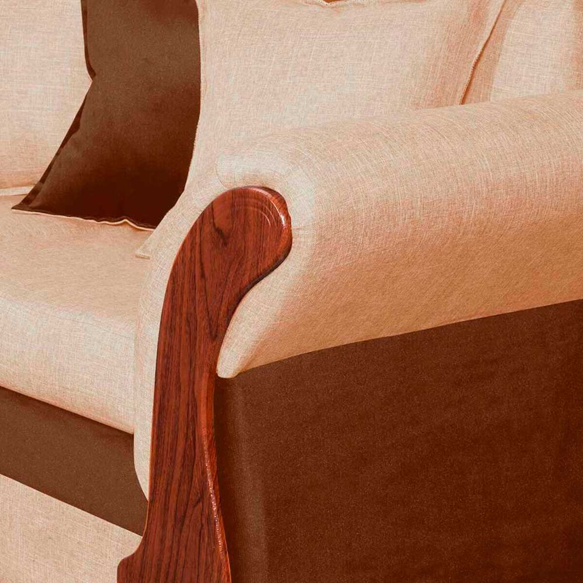 Sof&aacute; Seccional Dise&ntilde;o A&M Home Lucia Derecho 5 Cuerpos Beige