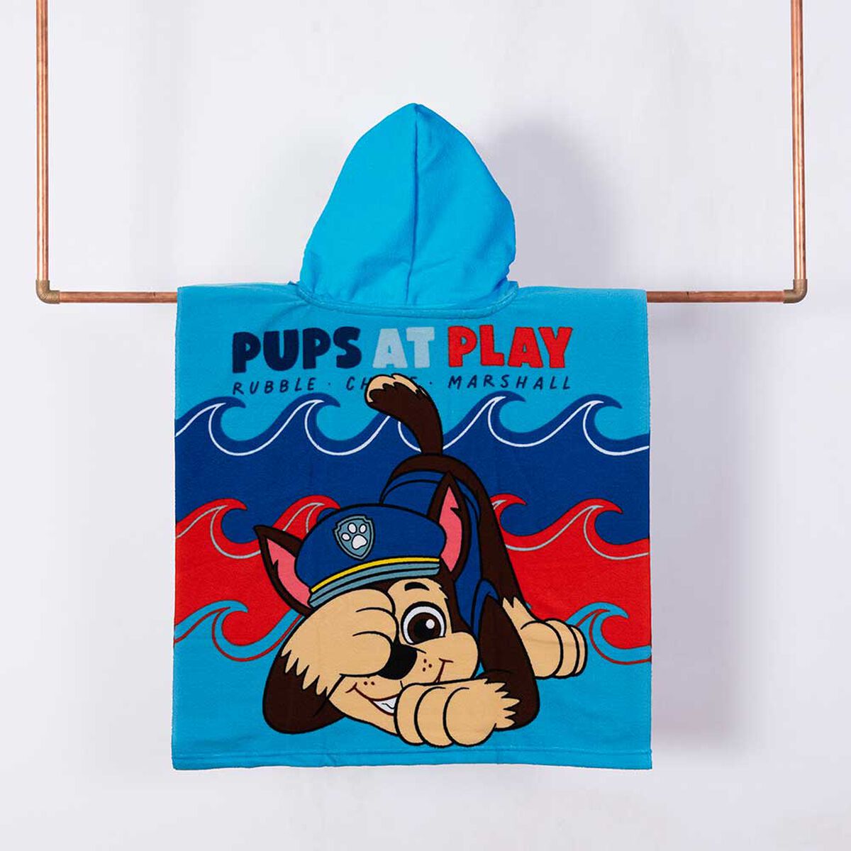 Toalla de Playa con Capucha Infantil Paw Patrol Pups Niño 60 x 120 cm