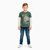 Polera Manga Larga Niño Chess Petroleo