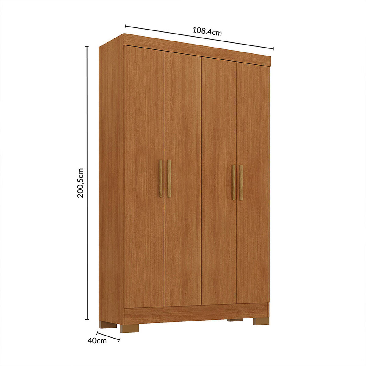 Closet Di Poretti Design Viena 3 Cajones 4 Puertas Caf&eacute; Claro