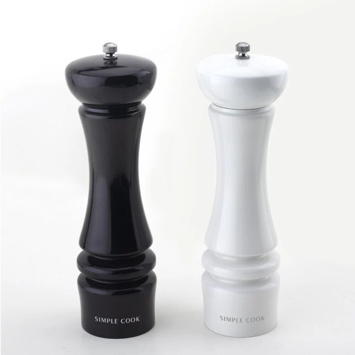 Set Salero y Pimentero Simple Cook Black&White 2 Piezas