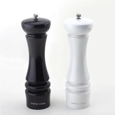 Set Salero y Pimentero Simple Cook Black&White 2 Piezas