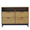 C&oacute;moda Vekkahome Iris 4 Cajones Caf&eacute;