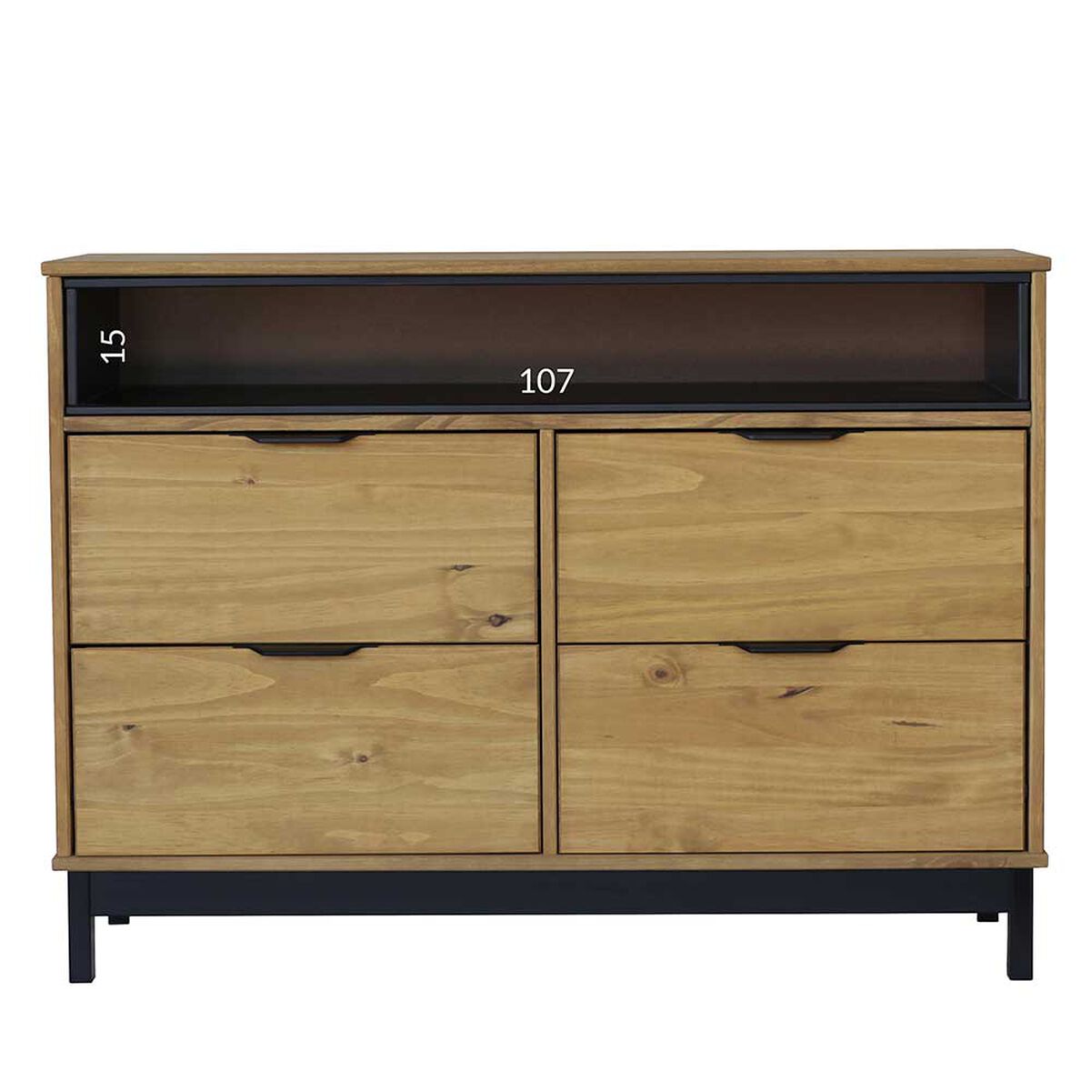C&oacute;moda Vekkahome Iris 4 Cajones Caf&eacute;