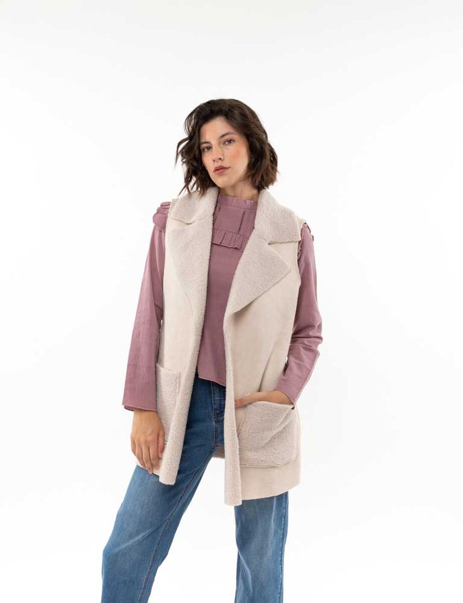 Chaqueta Larga Aviadora Sin Mangas Mujer Alma