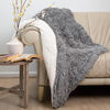 Manta Plush Sherpi Deluxe 127X152 Gris