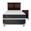 Box Spring CIC 1,5 Plazas New Ortopedic + Respaldo + Velador New Torino