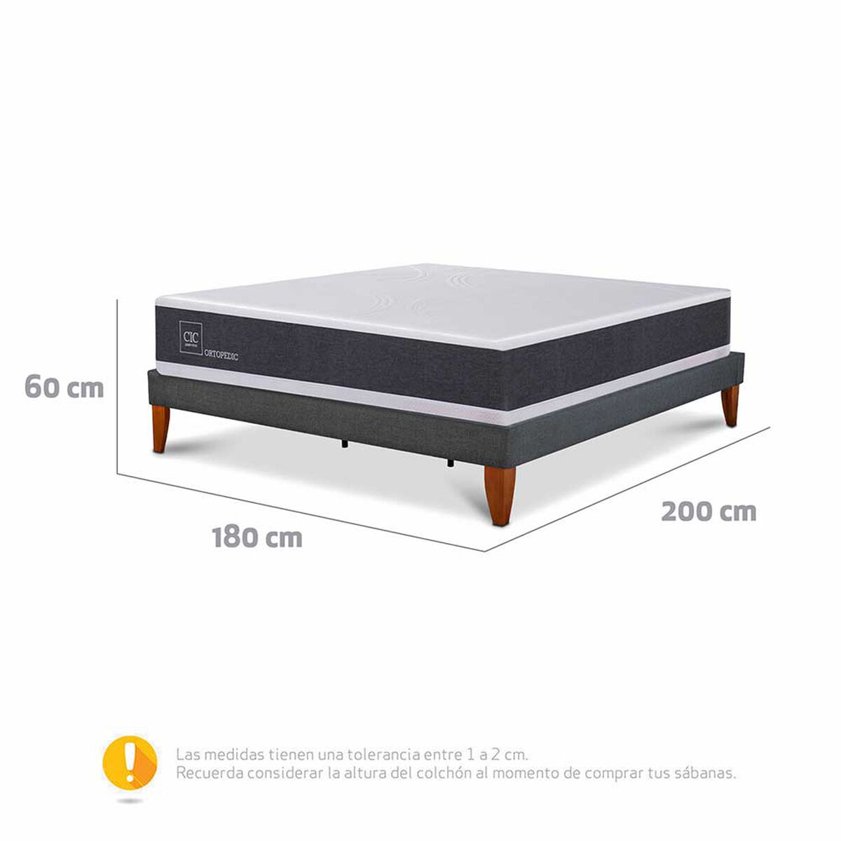 Cama Europea CIC King New Ortopedic