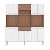 Mueble de Cocina Vekkahome Emi 1 Caj&oacute;n 12 Puertas Caf&eacute;