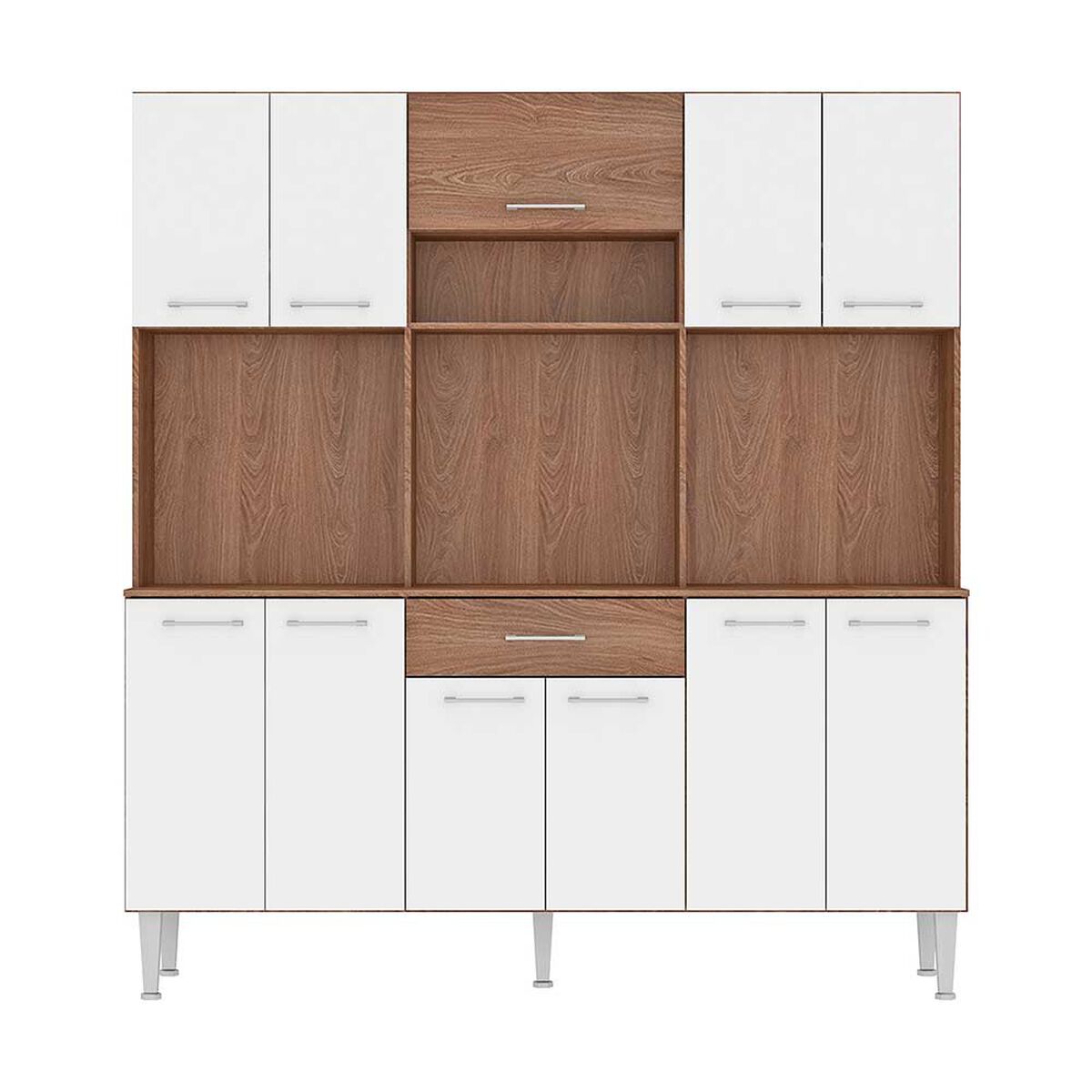 Mueble de Cocina Vekkahome Emi 1 Caj&oacute;n 12 Puertas Caf&eacute;